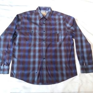 Vintage Italia Men's Long Sleeve Plaid Shirt
